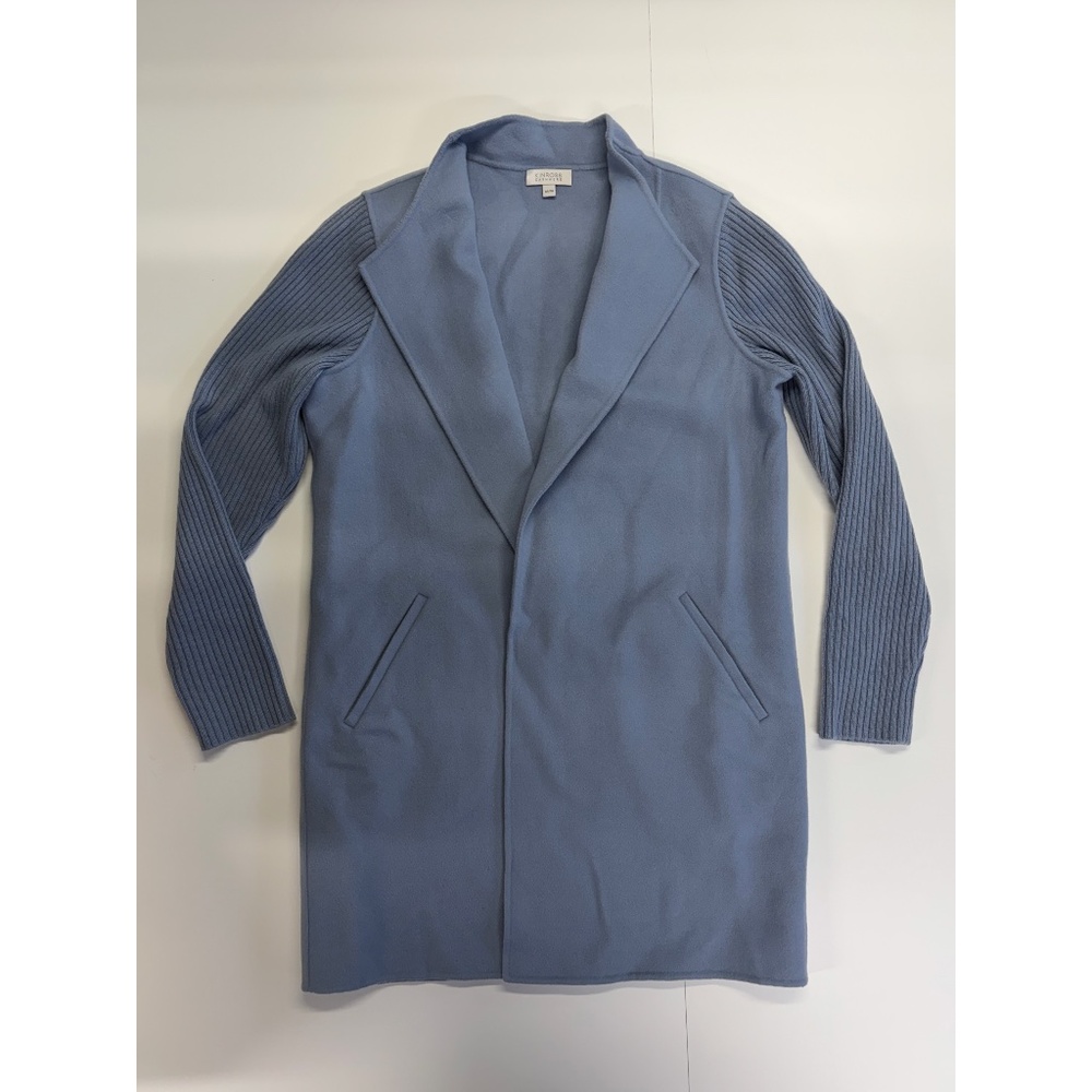 Kinross Blue Wool Cashmere Coat Size Medium NWOT